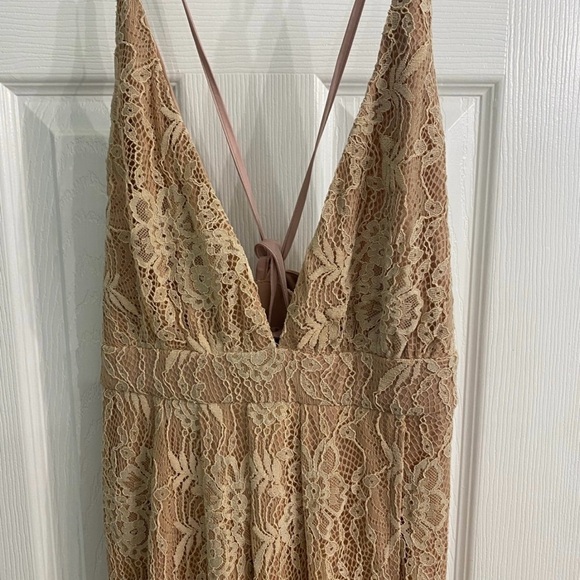 Lulu's Blush Lace Maxi Dress - Picture 2 of 3